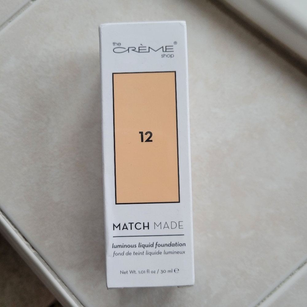 The Creme Shop Match Made Luminous Liquid Foundation Shade 12 New - Picture 3 of 10